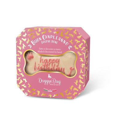 DOGGYEBAG GEBURTSTAGSKNOCHEN PINK – 85 G