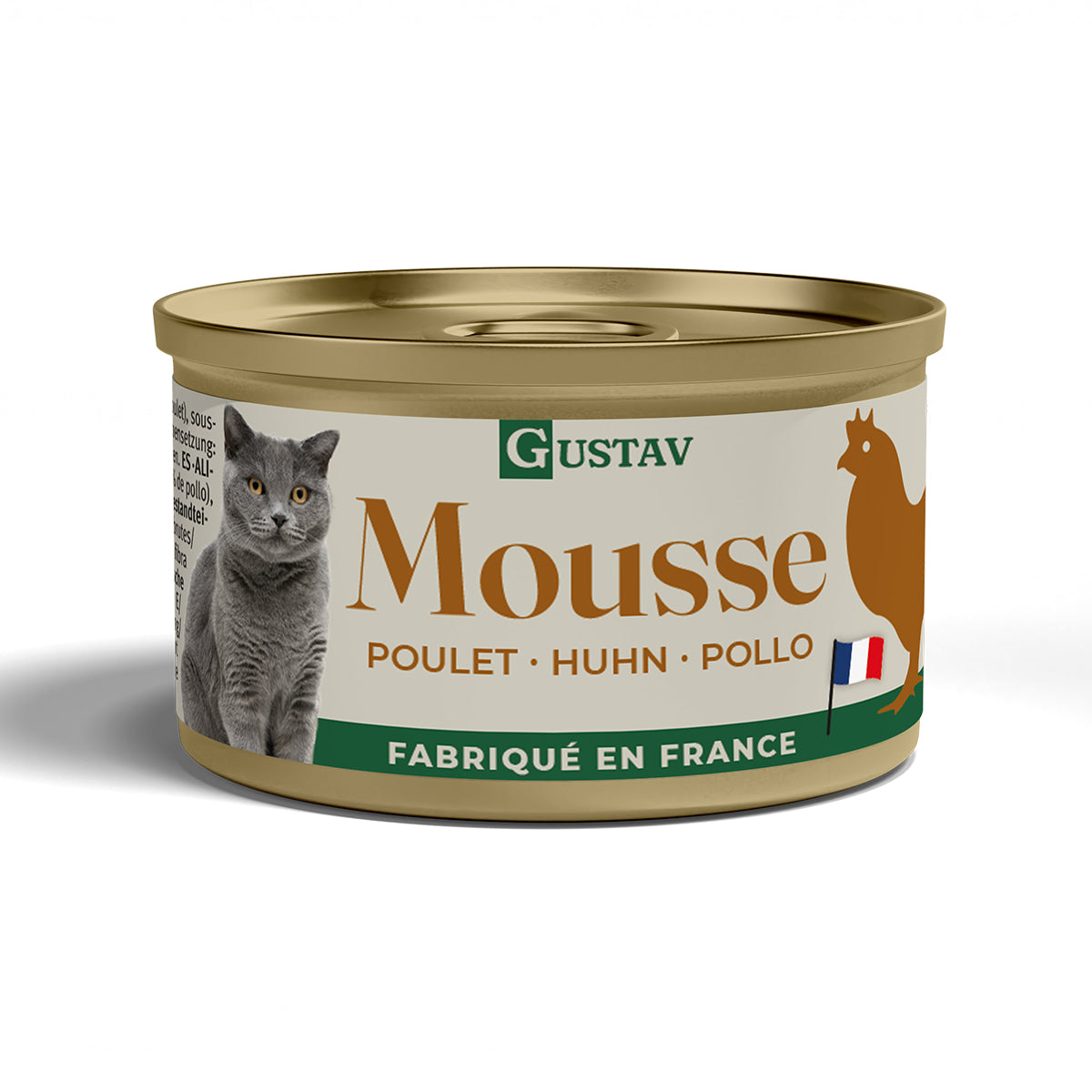 GUSTAV MOUSSE CHAT POULET 85G