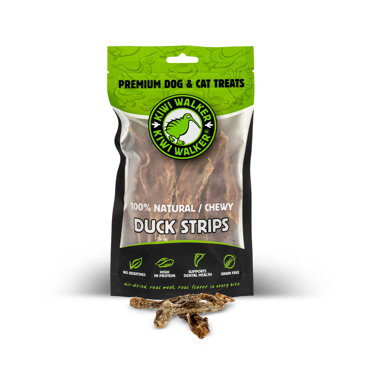 KIWI GETROCKNETE LECKERLIS - NATÜRLICHE ENTE STREIFEN 100G