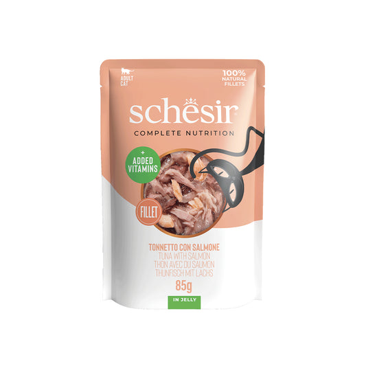 SCHESIR GELEE 12 X 85 G THUNFISCH UND LACHS