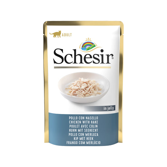 SCHESIR 85 G SACHET FILETS DE POULET ET COLIN