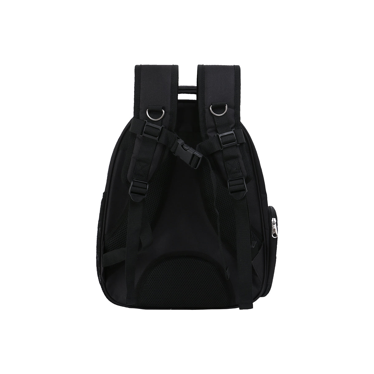 TRANSPARENTER SCHWARZER RUCKSACK 31X28X42 CM