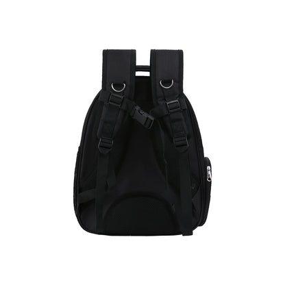 TRANSPARENTER SCHWARZER RUCKSACK 31X28X42 CM