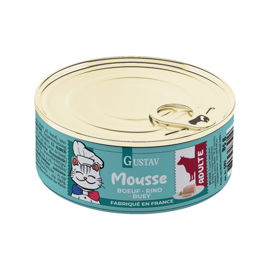 GUSTAV MOUSSE CHAT BOEUF 12 X 85G