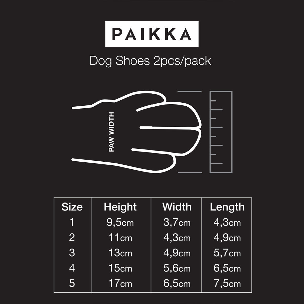 PAIKKA CHAUSSURES POUR CHIENS 4 (2 PCS)