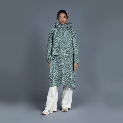 PAIKKA PONCHO HUMAN VERT LEOPARD