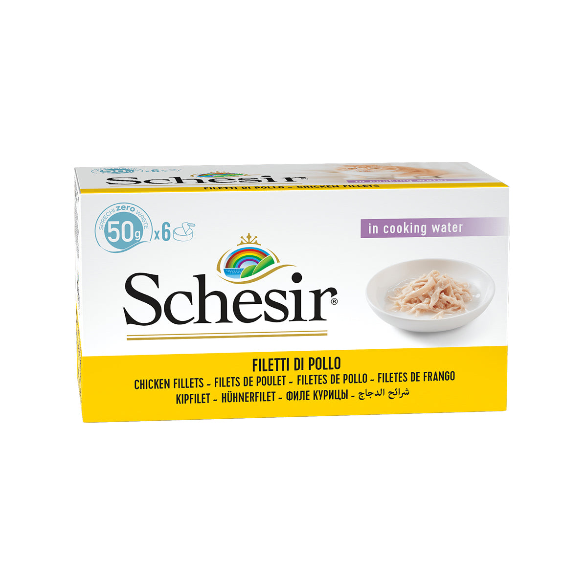 BOITES SCHESIR CHAT 8 X (6 X 50 G) FILET DE POULET