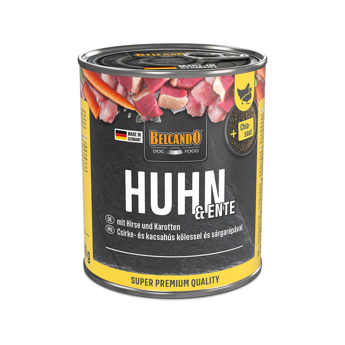 BOITES BELCANDO 800 G POULET AVEC CANARD MILLET ET CAROTTE - 6 PCS